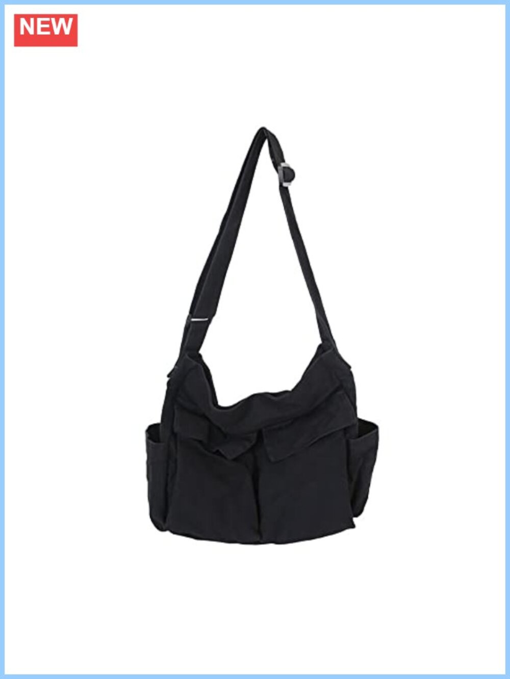 Bohemian Canvas Crossbody Sling Tote Large Hobo Bag